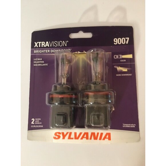 Sylvania Xtra Vision 9007 HB5 65/55W Two Bulbs Head Light Dual Beam Plug Play OE - Picture 1 of 4